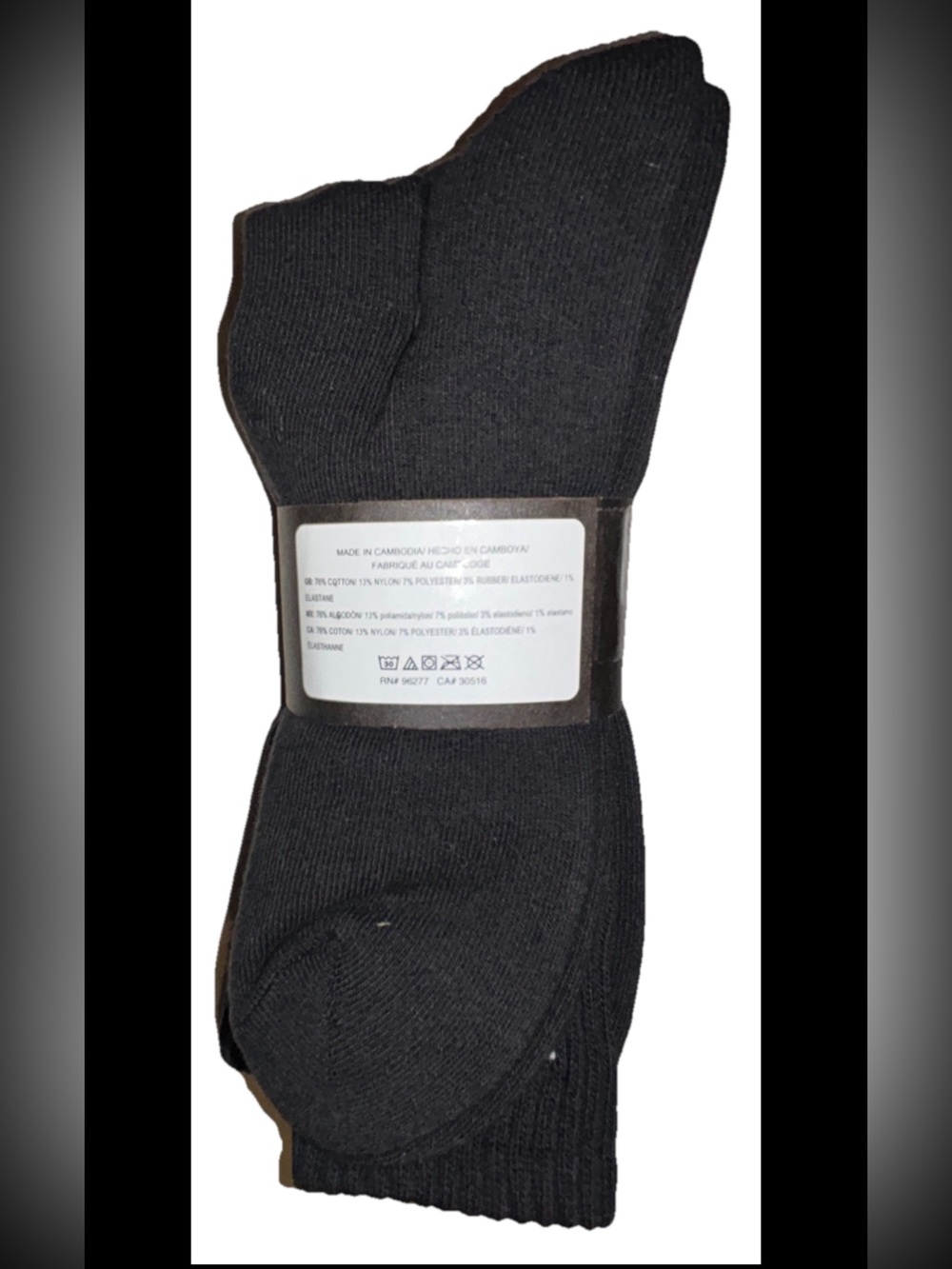 Vans Off The Wall Crew Socks 3 Pair Men 9.5-13 Black w White Logo Skate Ride NEW - Picture 3 of 12